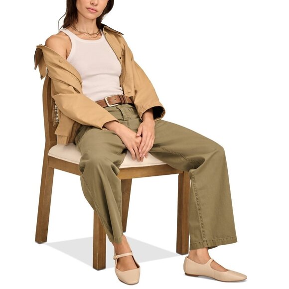 Lucky Brand Women's Utility Wide-Leg Pants Green Size 28 MSRP $90 - Picture 2 of 3